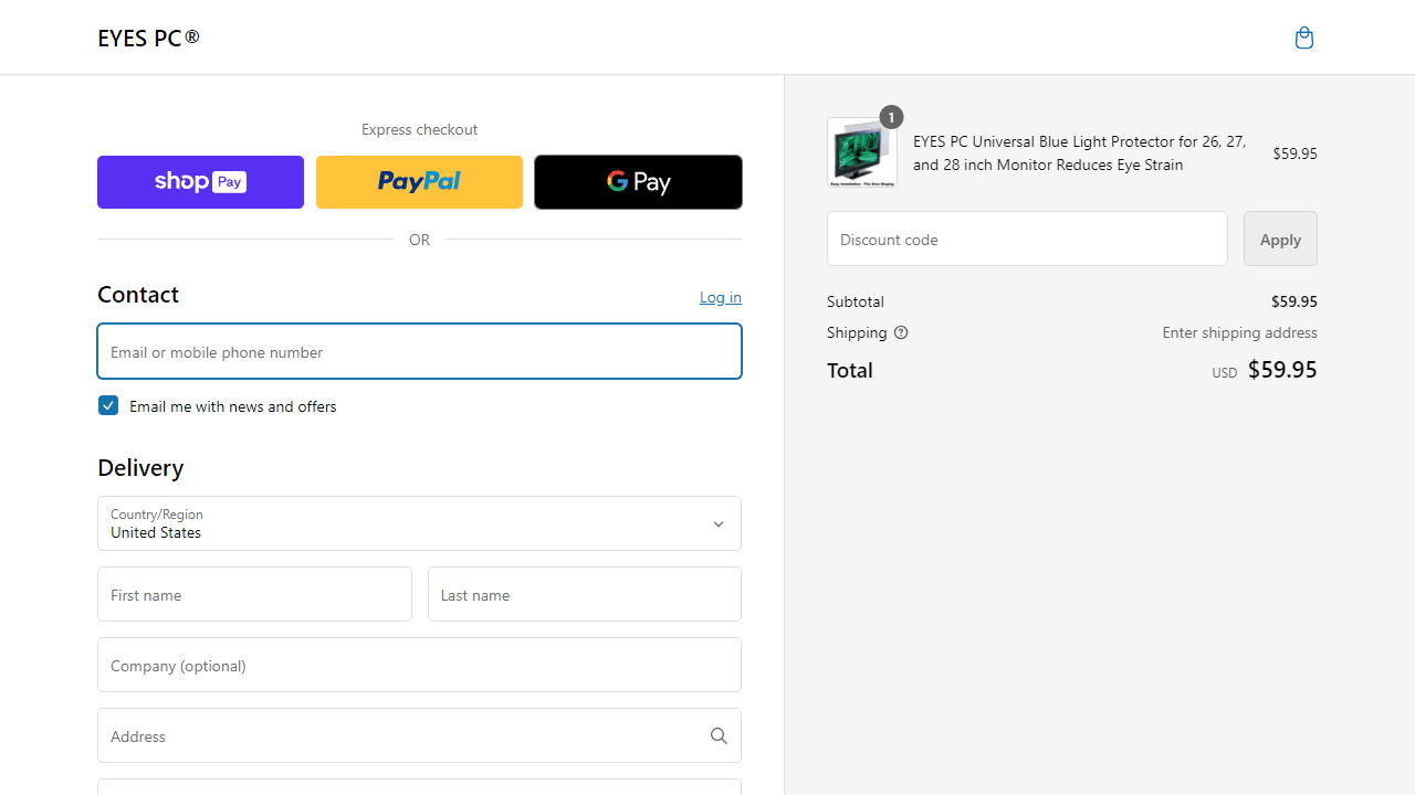 How to apply EYES PC coupon code